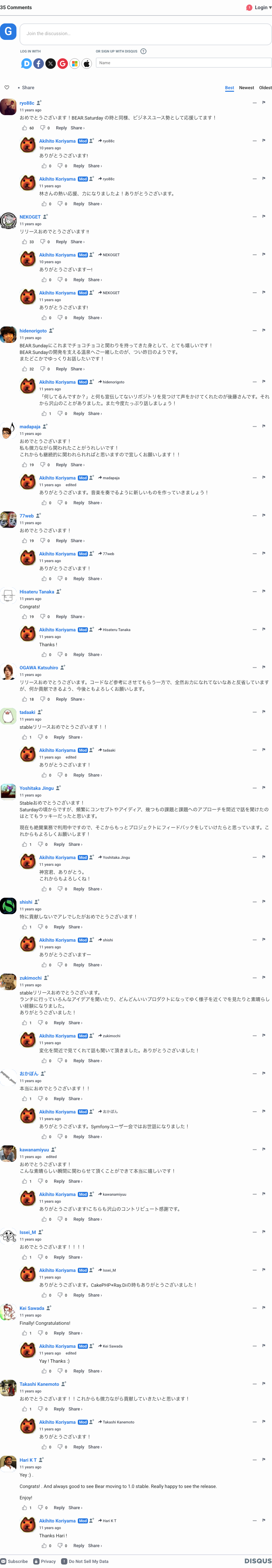 Disqusコメントのアーカイブ